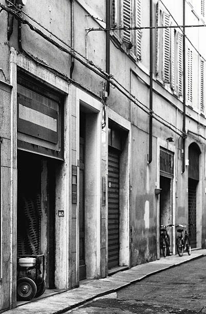 istock Urban scene. Black and White 184877327