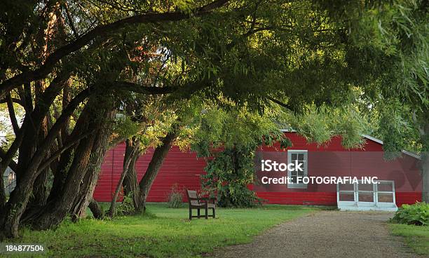 Vermelho Celeiro Manitoba - Fotografias de stock e mais imagens de Agricultura - Agricultura, Antigo, Ao Ar Livre