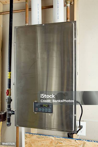 Residential Condensing Hybrid Tankless Water Heater Stock Photo - Download Image Now