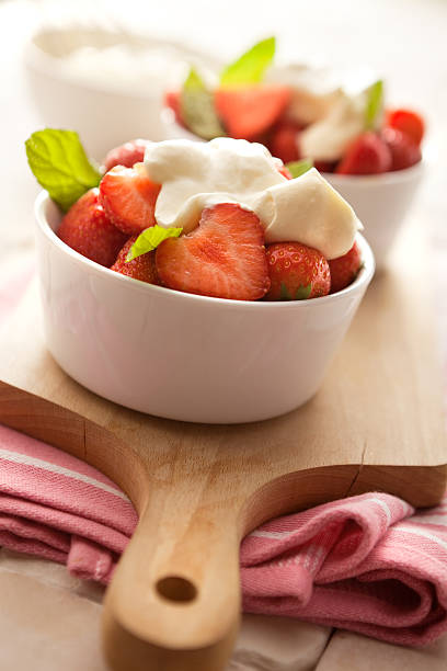istock Desserts: Strawberries and Cream Still Life 184877669