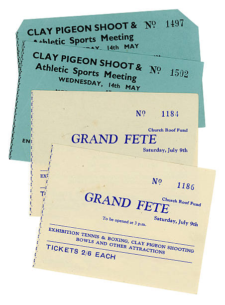 istock Old tickets to English rural events 184877796