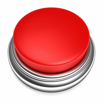 big push button isolated on a white background with clipping path