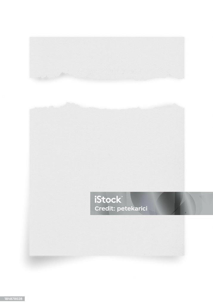 Ragged White Paper - Foto stock royalty-free di Effetto strappato