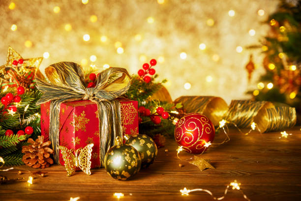 istock Christmas composition with a garland of lamps. 1848781027
