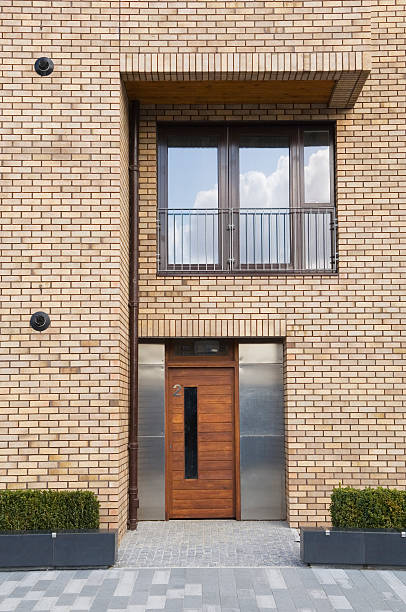 istock Modern residential building entrance 184878140