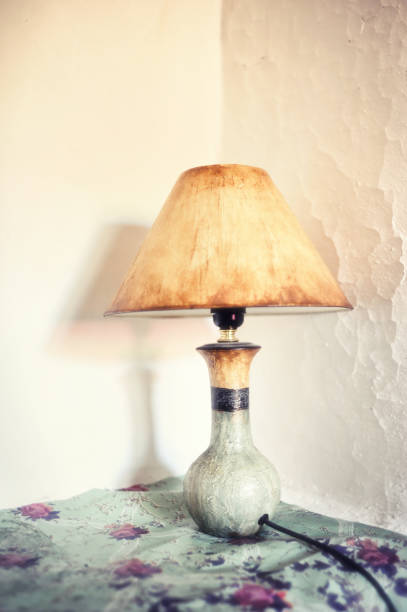 istock Antique lamp shade in wall niche 184878641