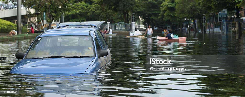 Flood Flooded car Flood Stock Photo