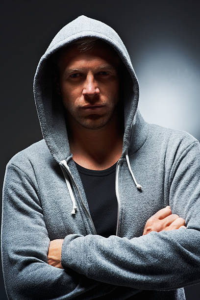 istock Handsome man wearing hood 184878768