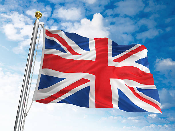 istock Waving United Kingdom flag 184878886
