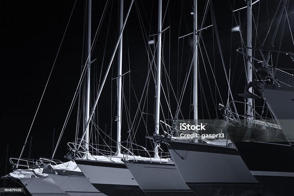 Segelboote in the dark - Lizenzfrei Segeljacht Stock-Foto
