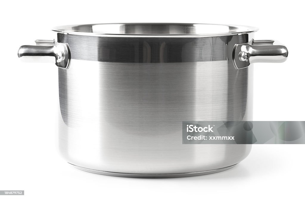 Stainless steel Pan "Stainless steel Pan on white. This file is cleaned, retouched and contains" Cooking Pan Stock Photo
