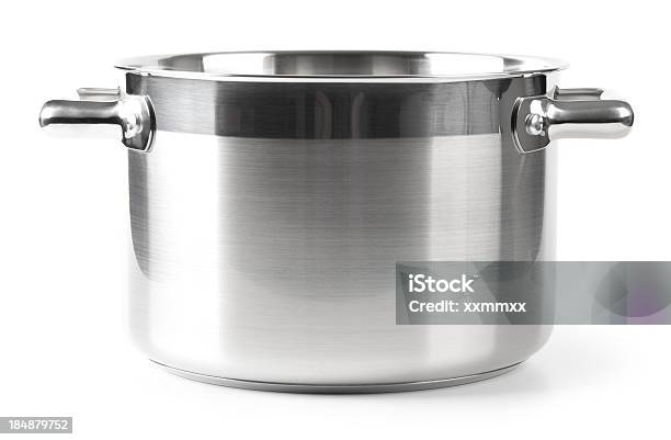 Stainless Steel Pan Stock Photo - Download Image Now - Cooking Pan, Steel, Cut Out