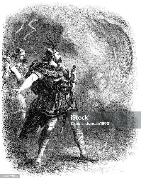 Macbeth И Три Witches — стоковая векторная графика и другие изображения на тему Макбет - Вымышленный персонаж - Макбет - Вымышленный персонаж, Призрак, Шотландия