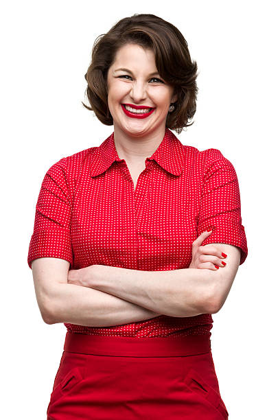 istock Happy Woman Crosses Arms 184880118
