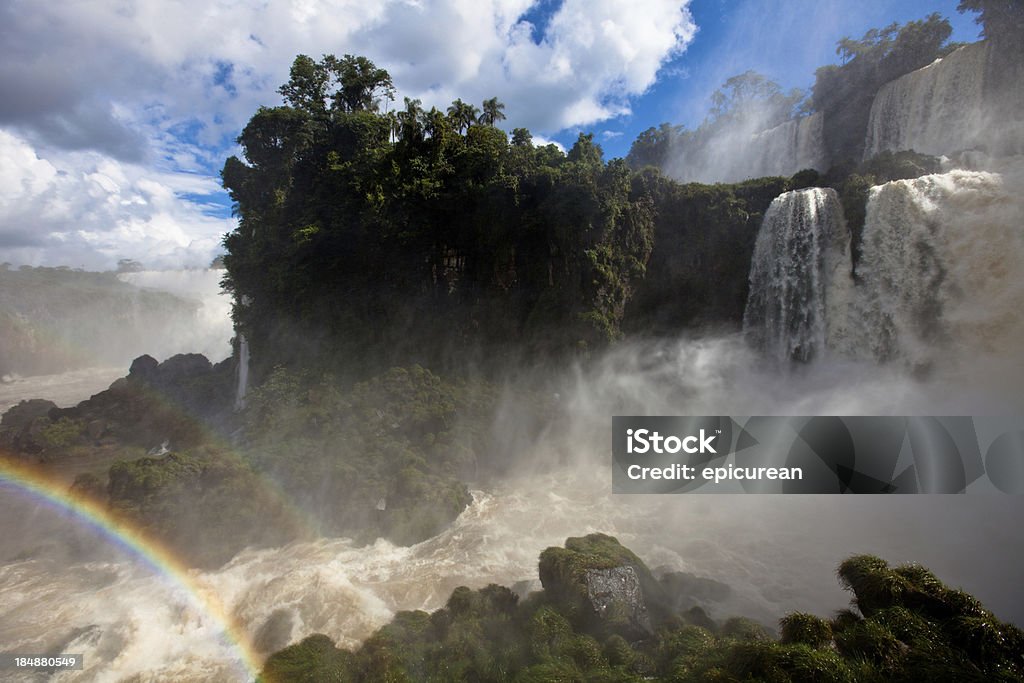 Iguazu falls i double rainbow - Zbiór zdjęć royalty-free (Ameryka Południowa)