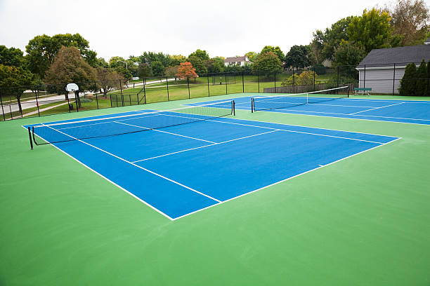 Tennis court stock photo