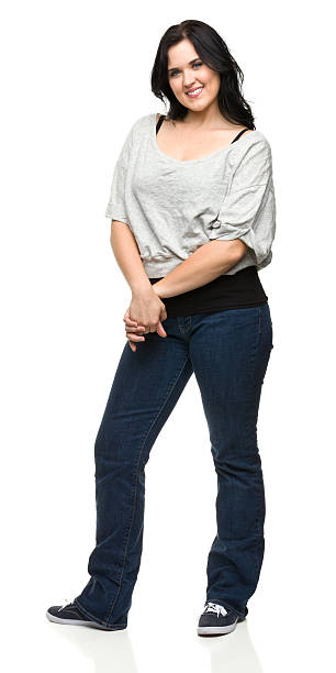 istock Happy Young Woman Standing 184880863