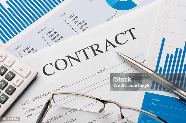 Closeup Image Of Contract Form On A Desk Stock Photo - Download Image Now - Contract, Law, Business