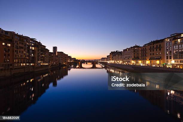 Ponte Santa Trinit224 In Florence At Dusk Italy Stock Photo - Download Image Now