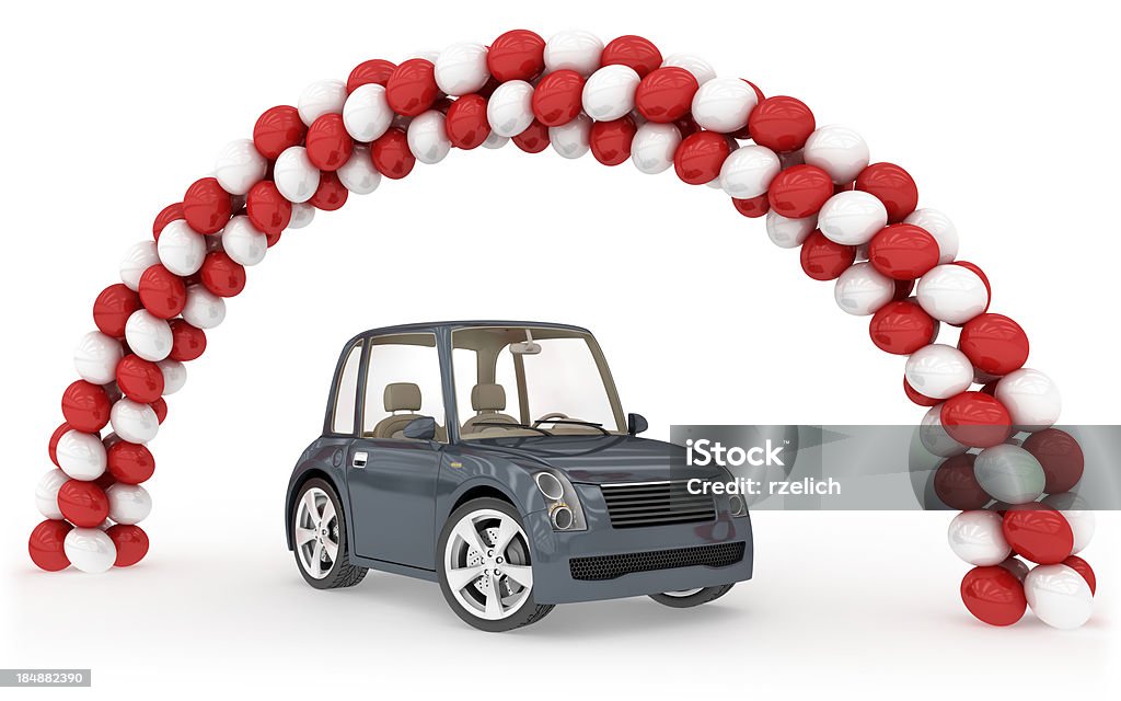 Auto in Ballon gate - Lizenzfrei Auto Stock-Foto