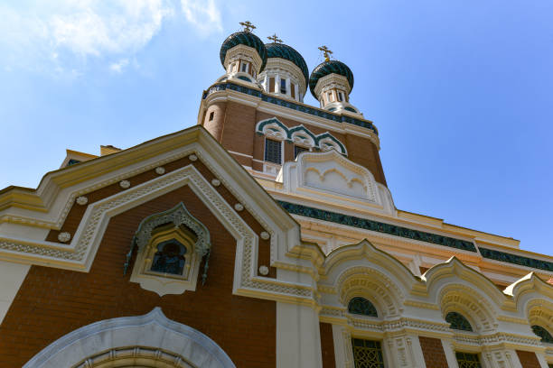St Nicholas Orthodox Cathedral in Nice city, Cote d'Azur region in France. It is the largest Eastern Orthodox cathedral in Western Europe.