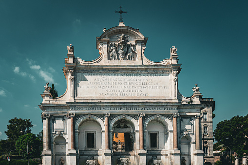 The Fontana dell'Aqua Paola also known as Il Fontanone (The big fountain) is a monumental fountain located on the Janiculum Hill in Rome.