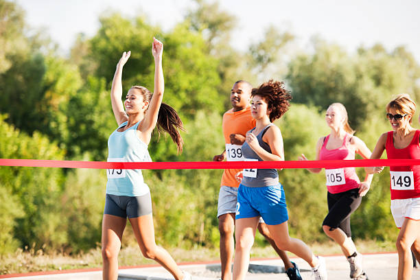 istock Group of runners finishing the race. 184882801