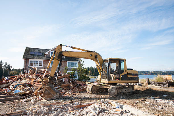 istock Beachfront House being Demolished to make room for New 184883563