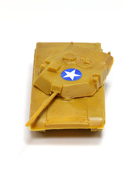istock Yellow Tank with A Twisted Turret 184884117