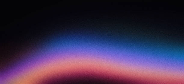 istock Abstract grainy gradient background purple pink orange black glowing color wave dark backdrop noise texture banner poster header design 1848843189