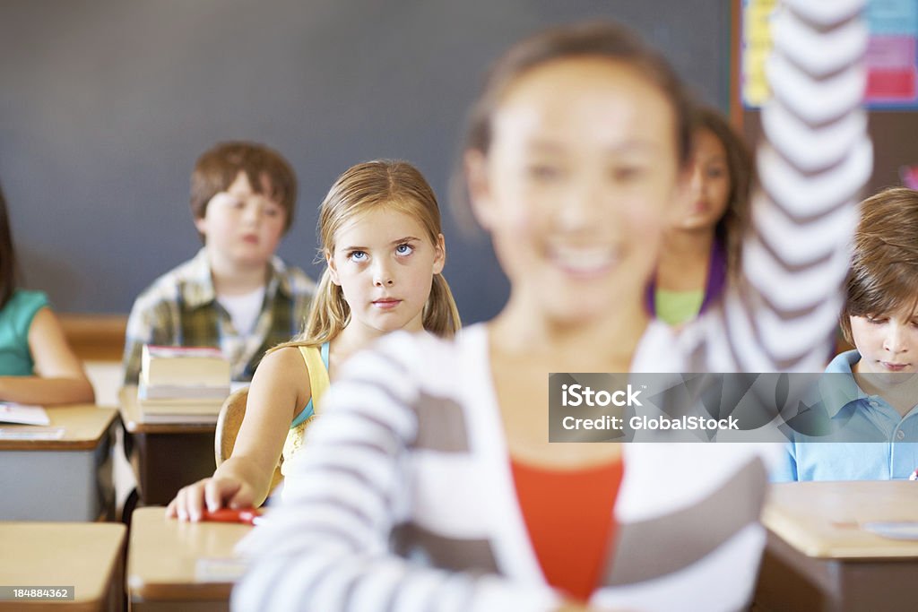 Aburrido school girl girar los ojos - Foto de stock de Girar los ojos libre de derechos