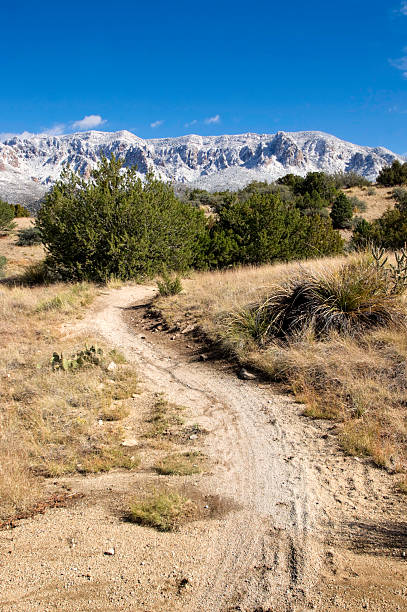 winter mountain desert landscape stock photo