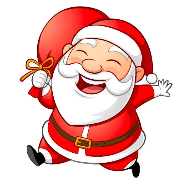 Vector illustration of Happy Santa