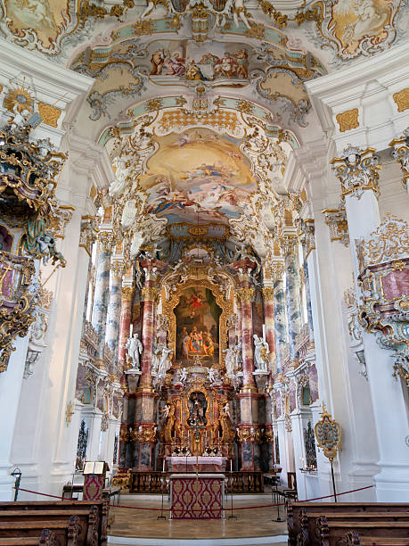 istock Baroque Wies Church Altar, Bavaria, Germany 184885518