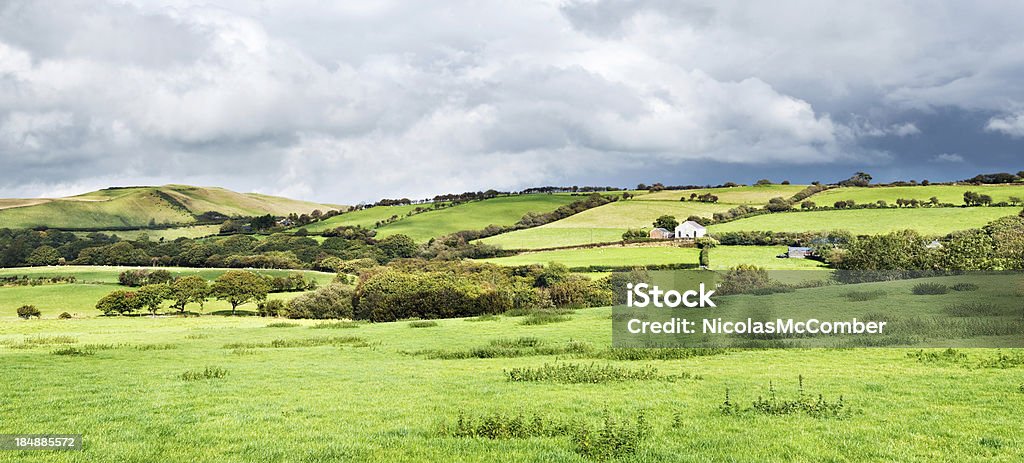 Panorama-Landschaft in Wales - Lizenzfrei Agrarbetrieb Stock-Foto