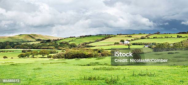 Panoramalandschaft In Wales Stockfoto und mehr Bilder von Agrarbetrieb - Agrarbetrieb, Anhöhe, Bedeckter Himmel
