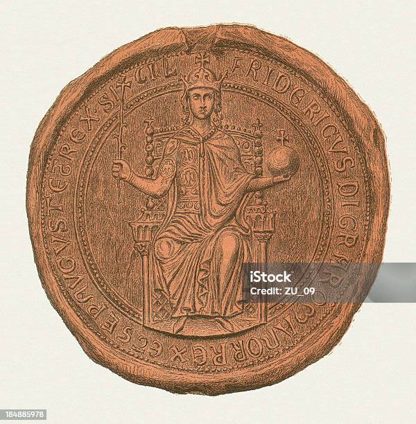 Frederick Ii Seal Veröffentlichte 1880 Stock Vektor Art und mehr Bilder von Asiatischer Holzschnitt