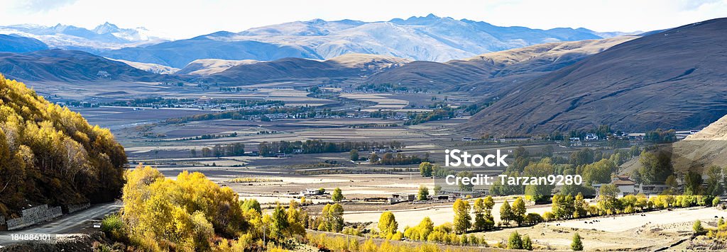 Panorama of valley China - East Asia Stock Photo