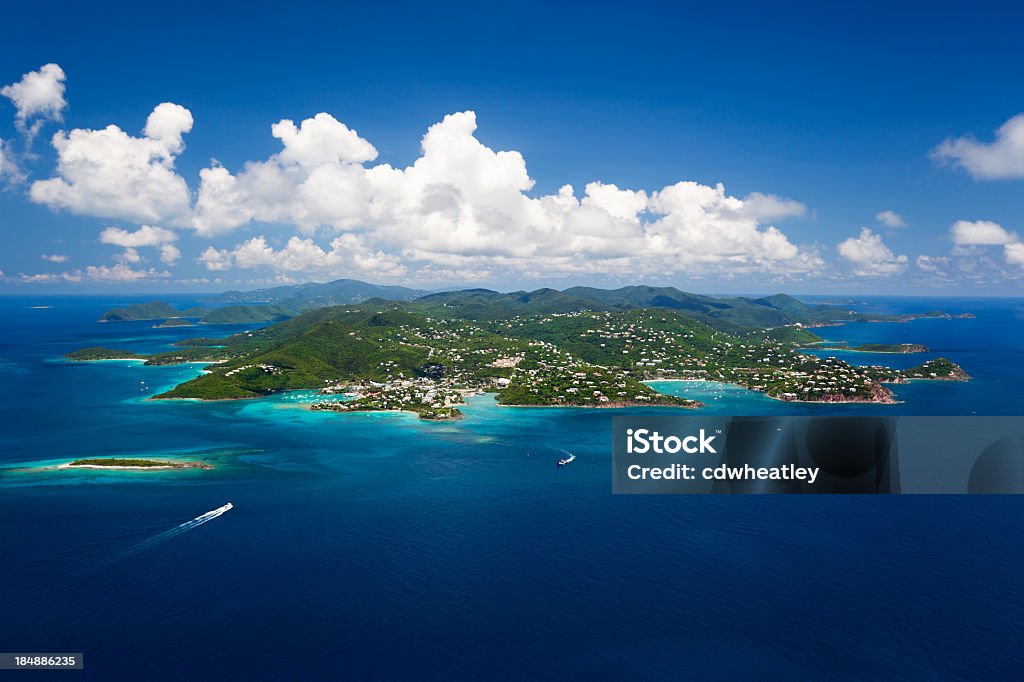 Veduta aerea di St John, US Isole Vergini - Foto stock royalty-free di Saint John - Isole Vergini
