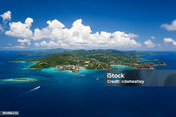 Veduta Aerea Di St John Us Isole Vergini - Fotografie stock e altre immagini di Saint John - Isole Vergini - Saint John - Isole Vergini, Isole Vergini Americane, Caraibi