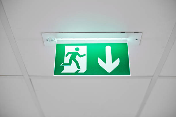 Exit Sign stock photo