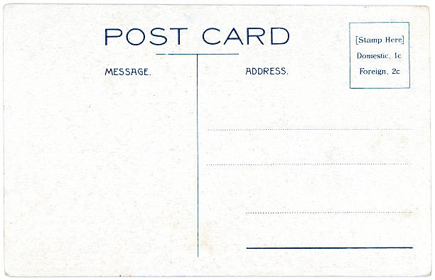istock Retro Background Image of an Vintage Modern Postcard Back 184886345
