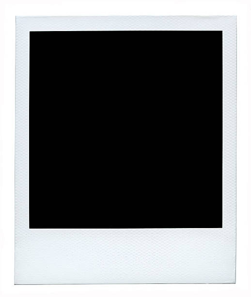 Blank photo (Authentic polaroid with lots of details) +54 Megapixels. Blank photo isolated on white Background. looking down photos stock pictures, royalty-free photos & images