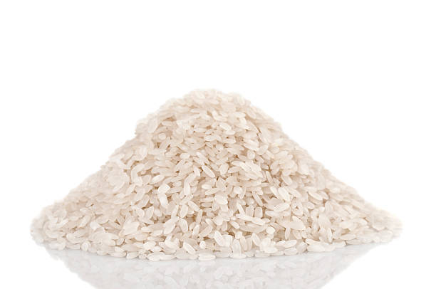 indian arroz - clipping path rice white rice basmati rice - fotografias e filmes do acervo