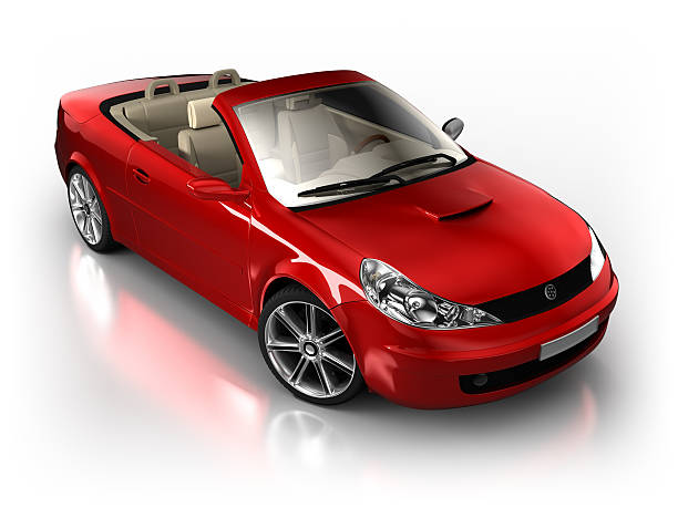 istock Sports car in studio - isolated on white/clipping path 184886583