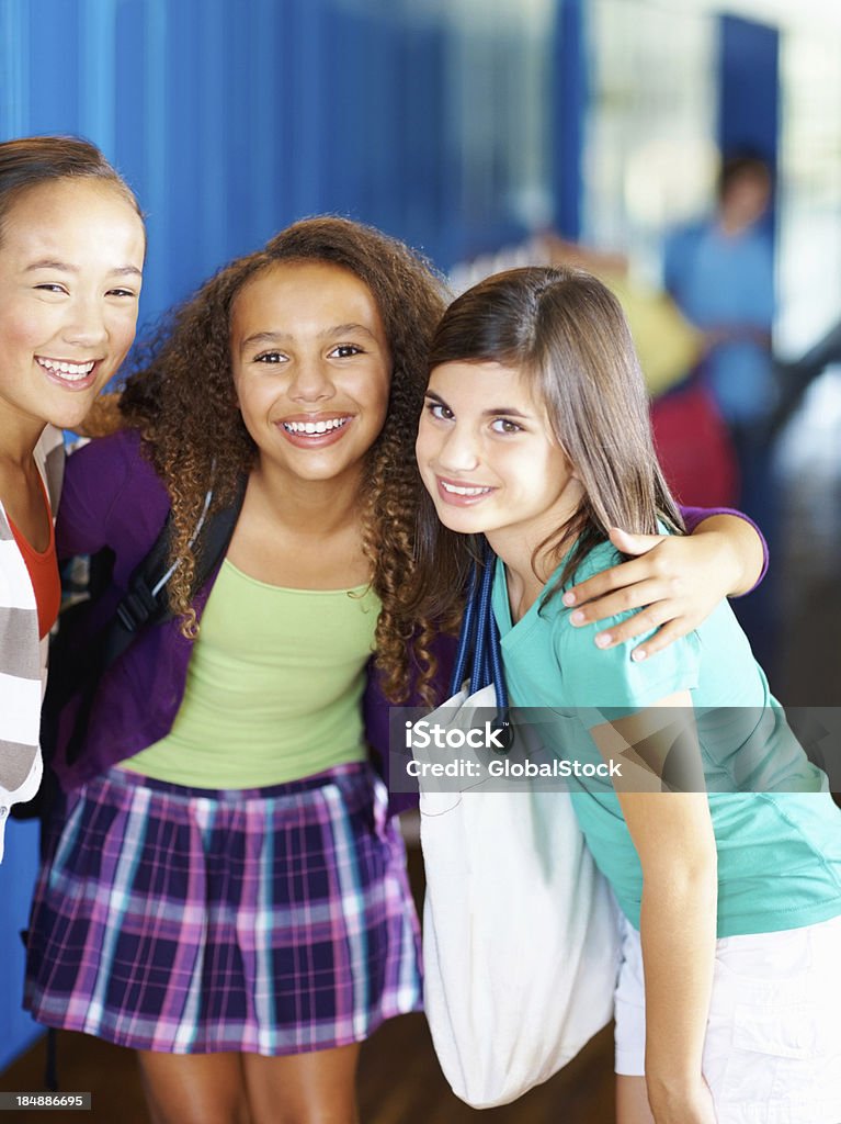 Escola alegres Raparigas - Royalty-free Adulto Foto de stock