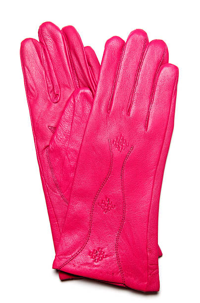 guanto rosa - formal glove glove leather pink foto e immagini stock