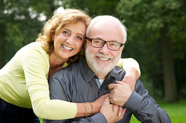 Beautiful woman embracing handsome man
