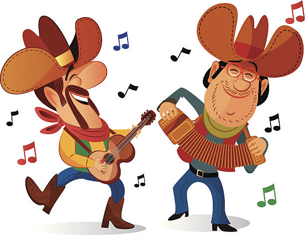 illustrations, cliparts, dessins animés et icônes de chanteur de country - hat band