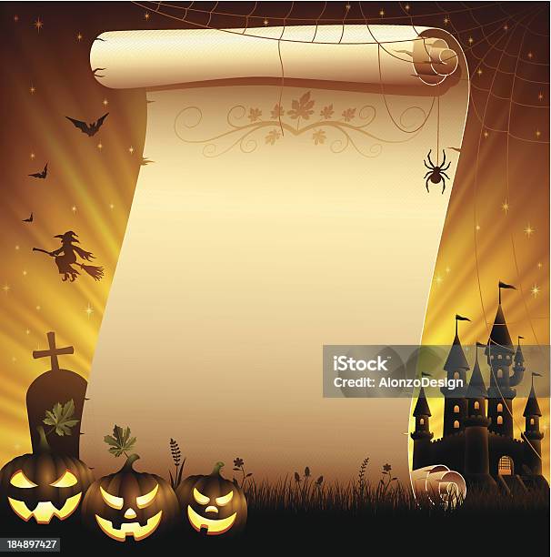 Halloweenblättern Stock Vektor Art und mehr Bilder von Angst - Angst, Baum, Comic - Kunstwerk